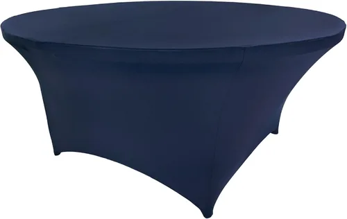 Vista 129 de Mantel de cóctel de elastano redondo de 24 pulgadas x 30 pulgadas de alto, color negro