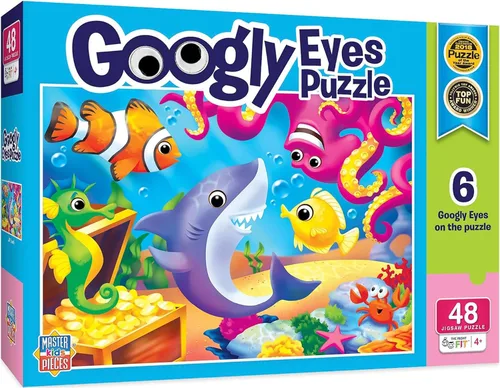 Vista 10 de Holiday - Googly Eyes - Rompecabezas de 48 piezas alrededor del árbol de Navidad