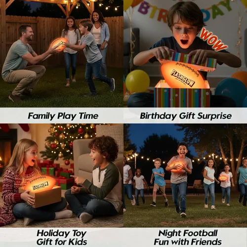 Vista 7 de Fútbol luminoso para niños: brilla en la oscuridad - Juguetes para niños adolescentes de 8 a 15 años - Ideas de regalo para cumpleaños, Navidad
