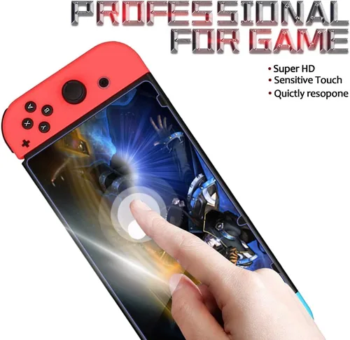 Vista 5 de Nintendo Switch Protector de visualización, linno Ojos Care anti UV, Anti Luz Azul vidrio Templado Película de protección para Nintendo