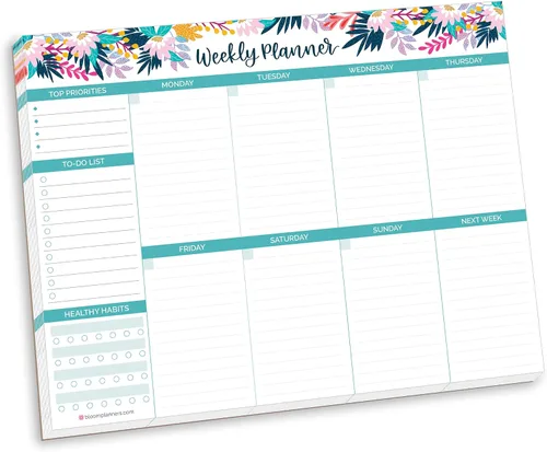 Vista 13 de bloom daily planners - Bloc de notas semanal para planificar las comidas con imanes para el refrigerador, incluye una «Lista de compras