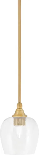 Vista 90 de Toltec Lighting Tallo Colgado Mini colgante, acabado de cobre negro, 3.5" cuadrado humo burbuja vidrio