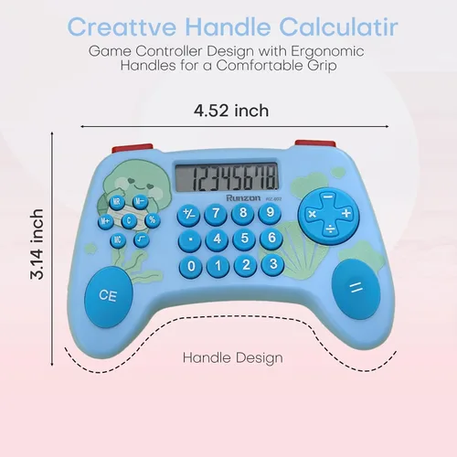 Vista 2 de Calculadoras azules Básicas para Profesores Básicos Oficina, Matemáticas Electrónicas, Suma, Resta, División y Multiplicación