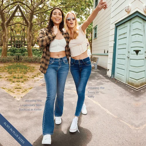 Vista 9 de WallFlower InstaStretch Legendary Jeans con ajuste clásico y corte de bota para mujer