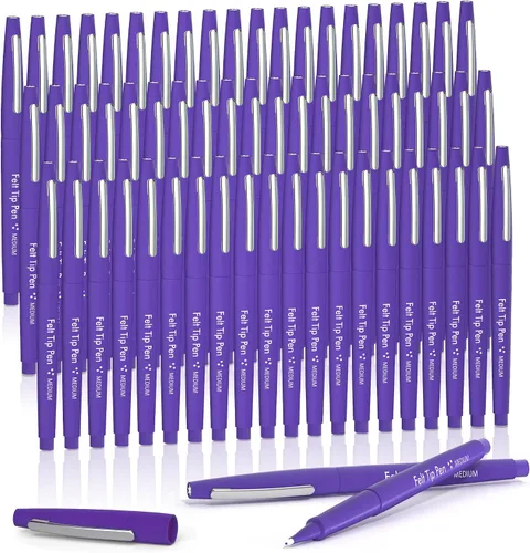 Vista 11 de Lelix Bolígrafos de punta de fieltro, paquete negro de 15 unidades, punta media de 0.7mm, marcadores de punta de fieltro para diario, escritura