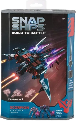 Vista 7 de Snap Ships Scorpion K.L.A.W. Troop Dropper - Juguete de construcción para construcción personalizada y juego de batalla, a partir de 8 años