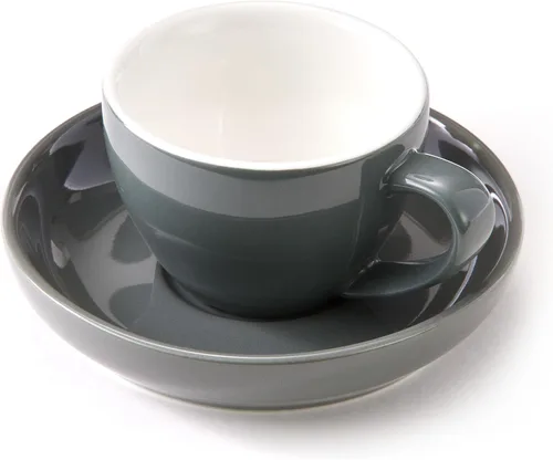 Vista 6 de Tazas y platillos de café expreso - Demitasse de 3 onzas para café, juego de 4, colores surtidos (moderno)
