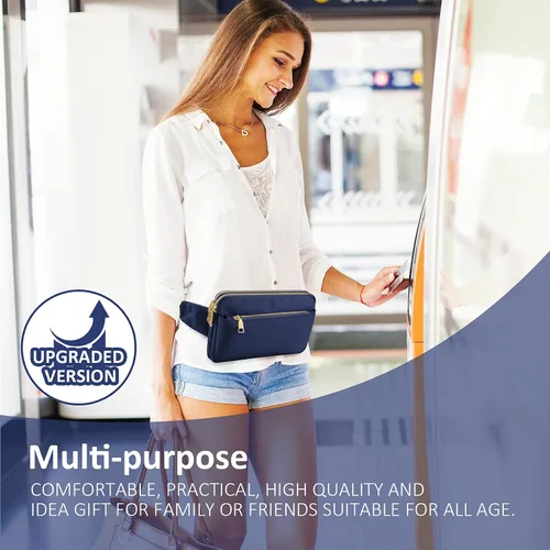 Vista 2 de CXWMZY Riñoneras para mujeres y hombres, niñas, niños, adolescentes, a la moda, bolsa de cintura de moda, linda riñonera casual para Disney, viajes