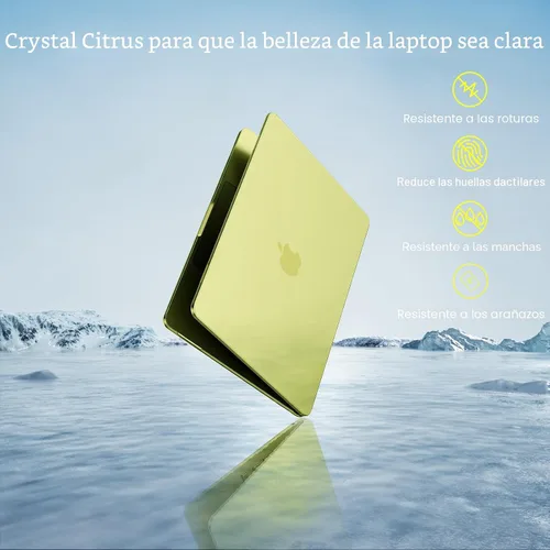 Vista 4 de MOSISO Compatible con MacBook Neo Case 13 pulgadas 2026 A3404 A18 Pro Chip Cristal cítrico