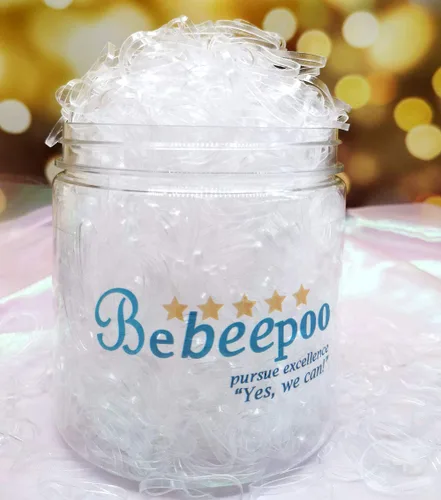 Vista 5 de BEBEEPOO - Bandas elásticas transparentes para el cabello, 2500 bandas de goma para el cabello, mini bandas elásticas transparentes para el cabello