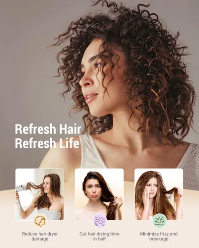 Vista 8 de YFONG Toalla Envolvente Grande para Cabello para Mujeres, Toalla de Cabello de Microfibra Súper Absorbente para Cabello Rizado, Turbantes de Cabello