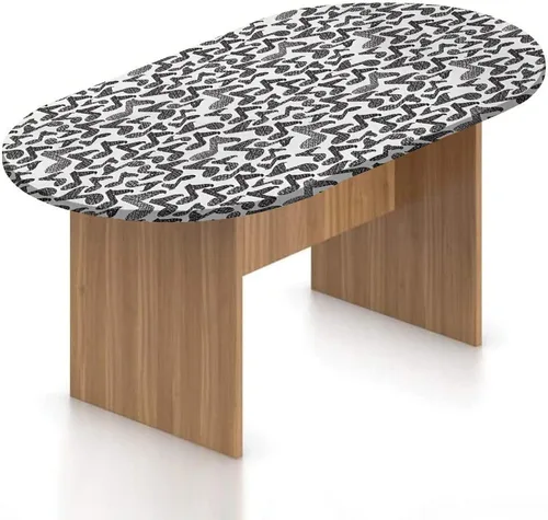 Vista 8 de XISUNYA Mantel ovalado ajustable para patio, moderno mantel de poliéster elástico con estampado de alas de talento de rock, se adapta a mesas