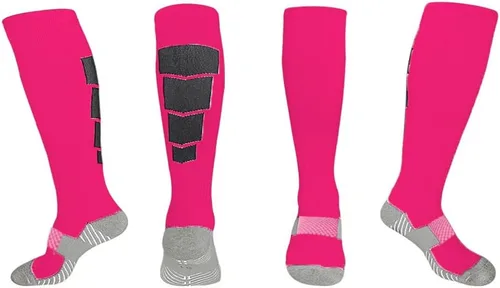 Vista 9 de ZEPOHCK Calcetines deportivos de fútbol para niños, 2 pares de calcetines altos hasta la rodilla para niños y niñas para zapatos de talla 3-6.5