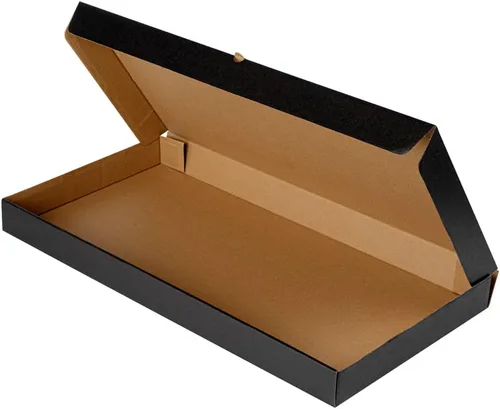 Vista 169 de Restaurantware - Cajas para pizza, 50 unidades, 14 x 7 x 1.5 pulgadas, embalaje de papel de cartón corrugado con bloqueo de pestañas, resistente a
