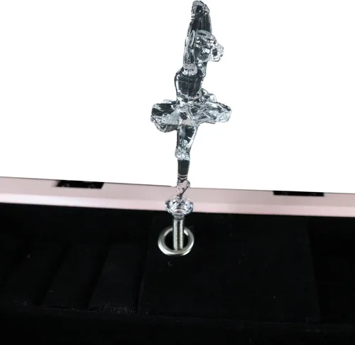 Vista 3 de Ebros Gift Cottage Garden To My Ballerina You've Danced Into Our Hearts Burlwood rosa con flores Scrollwork Barinket Wind Up Caja de música