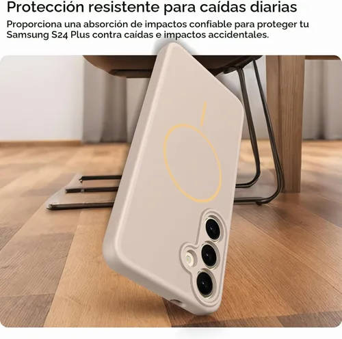 Vista 7 de Rayboen Funda magnética para Galaxy S24+ Plus, color caqui A-caqui