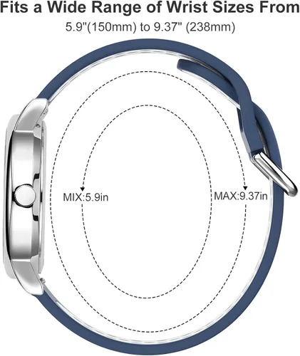 Vista 3 de GOLDEN HOUR Reloj de enfermera impermeable para profesionales médicos, estudiantes, mujeres y hombres, esfera luminosa de fácil lectura, 24 horas