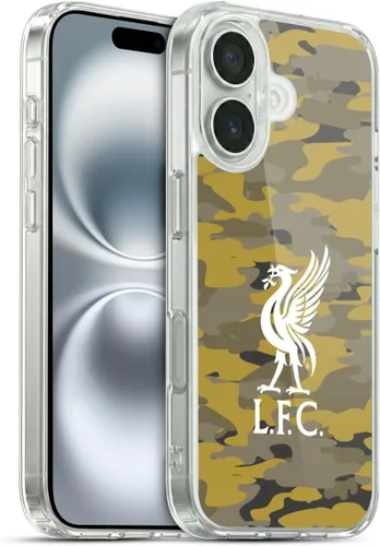 Vista 130 de Head Case Designs Funda de gel con licencia oficial del Liverpool Football Club Away Colourways Crest Camou [protección de grado militar] compatible
