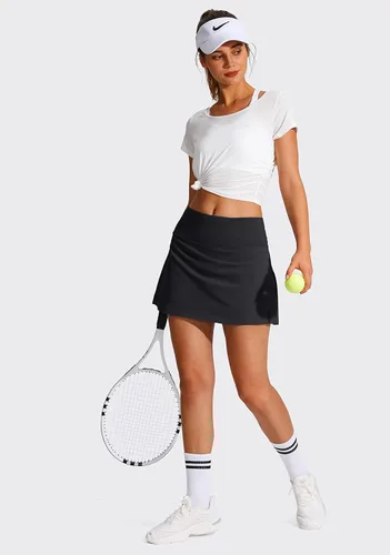 Vista 6 de Pleated Tennis Skirt for Women with Pockets Shorts Women's High Waisted UPF50+ Athletic Golf Skorts Skirts for Running Casual