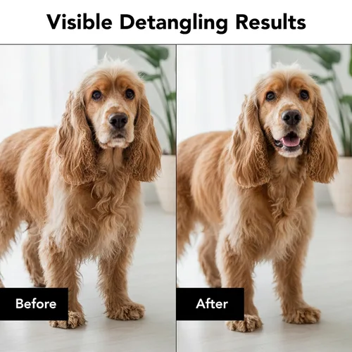 Vista 7 de Pride and Groom The Leave in - Acondicionador y desenredante en aerosol para perros fabricado en Estados Unidos con ingredientes limpios y aroma