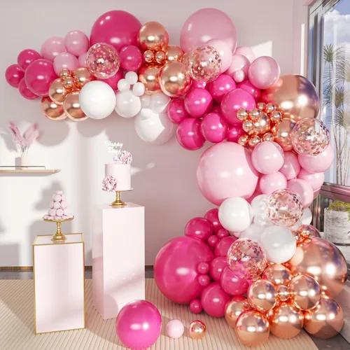 Vista 21 de MEBAY Kit de arco de globos de oro verde, blanco, 146 piezas de confeti dorado cromado metálico verde aguacate y globos de látex blanco