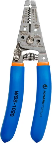 Vista 9 de Jonard Tools WSS-612 - Pelacables de acero inoxidable con curva, 6-12 AWG, acero inoxidable 50 HRC, mango ergonómico, corte de tornillos y bucle