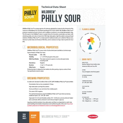 Vista 2 de Lallemand Wildbrew Philly Sour 0.39 oz - Levadura productora de ácido láctico para cerveza agria casera - Producción de ácido láctico y alcohol