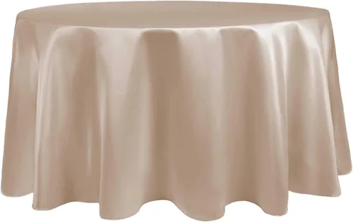 Vista 20 de Ultimate Textile Mantel redondo de satén nupcial de 60 pulgadas, se adapta a mesas de menos de 60 pulgadas de diámetro, berenjena morado berenjena