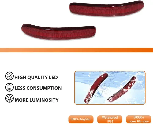 Vista 2 de ADIIL Reflector de parachoques trasero Carcasas de luz de freno de cola Lámparas de señal de giro Kit de accesorios para Mini Cooper Clubman R55
