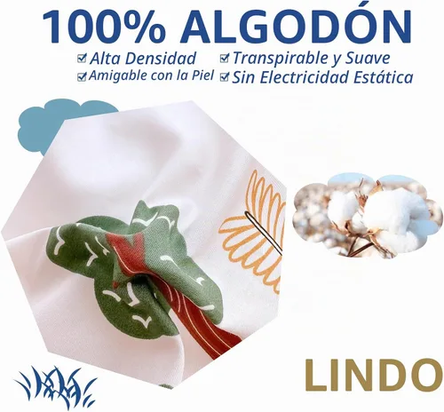 Vista 4 de DJY Funda de edredón individual de dibujos animados, 100% algodón animales
