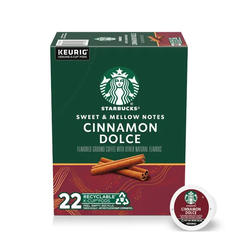 Vista 10 de Cápsulas de café K-Cup de Starbucks, café con sabor caliente o helado, caramelo, 10 cápsulas Keurig Cápsulas K-Cup 100% Arabica para cafeteras