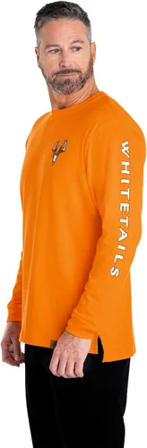 Vista 3 de Legendary Whitetails Camiseta de manga larga para hombre con gráfico, preencogida, 100% algodón pesado