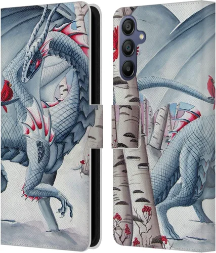 Vista 343 de Head Case Designs Officially Licensed Carla Morrow Galactic Entrancement Dragons Leather Wallet Case Compatible with Samsung Galaxy A07 4G
