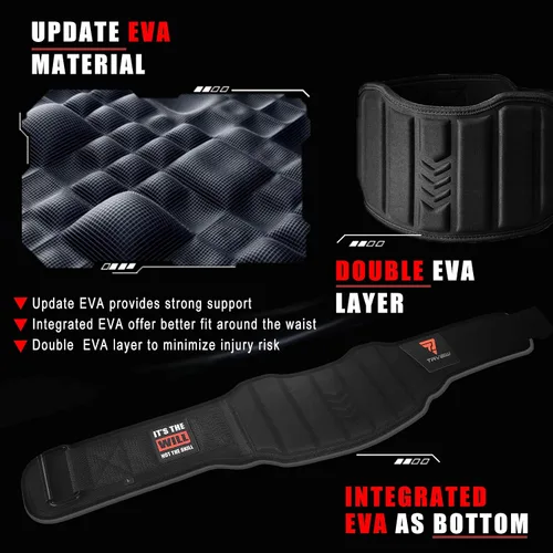 Vista 3 de Weight Lifting Belt, Weightlifting Belt,Workout Gym Powerlifting Belt 7 inch,Fitness Back Support for Cross Training, Squats, Lunges