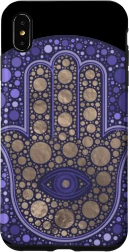 Vista 10 de Funda para iPhone 11 Purple Evil Eye and Hamsa Hand