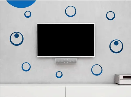 Vista 5 de Calcomanías de espejo, 24 calcomanías redondas de acrílico para decoración de pared, fondo de superficie extraíble, autoadhesivas, decoración