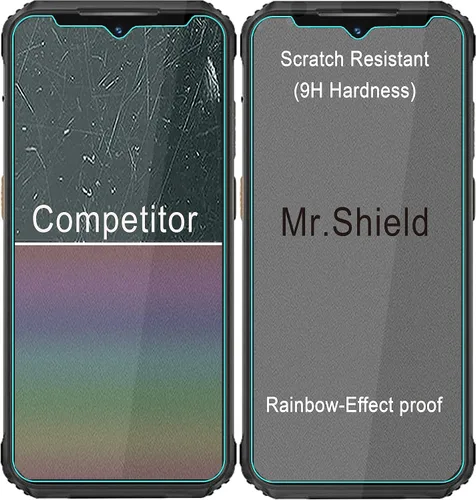 Vista 5 de Mr.Shield [Paquete de 3] Protector de pantalla para Ulefone Armor 21 [vidrio templado] [vidrio japonés con dureza 9H] Protector de pantalla