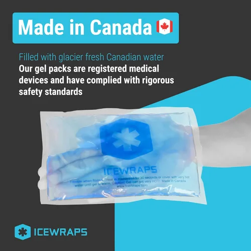 Vista 2 de ICEWRAPS Paquetes de hielo de gel reutilizables de 5 x 7 pulgadas, paquetes de terapia de calor y frío de grado médico de 3 x 5 pulgadas, paquete