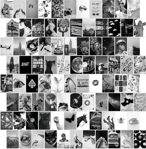 Vista 44 de Y2K BOO Kit de Collage de Pared Dark Academia - 50 Fotos Clásicas y Misteriosas de 4"x6" para Decoración de Dormitorio, Regalo para Chicas