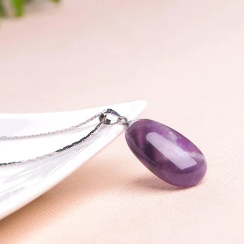 Vista 5 de iSTONE - Collar de plata de ley 925 con dije de lapislázuli para mujer, piedra preciosa natal con cadena de plata de 18 pulgadas