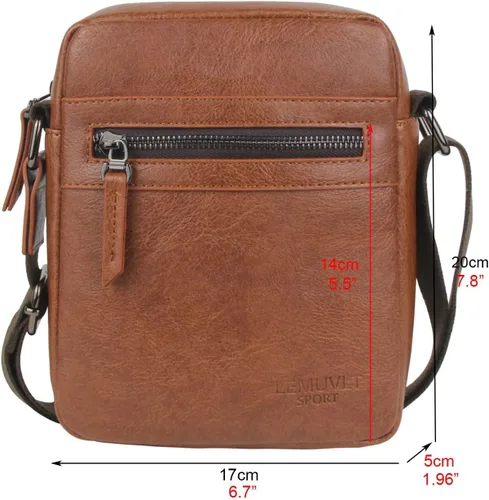 Vista 7 de SmallMedium Crossbody bag for men shoulder bag mens purse satchel leather messenger bag gift man