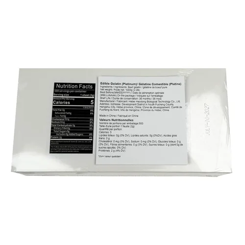 Vista 2 de Haodong Hojas de gelatina de hoja de platino de ternera, 450-500 hojas, 2.2 libras, 240 hojas de gelatina para mousse espejo glaseado crema pastel