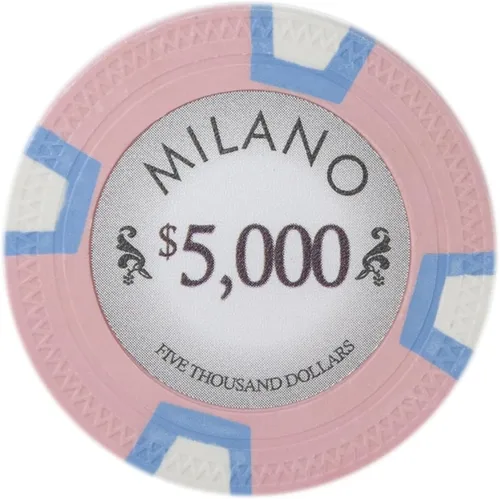 Vista 6 de Claysmith Gaming Milano Casino - Fichas de póquer de arcilla de grado 0.35 oz, paquete de 50
