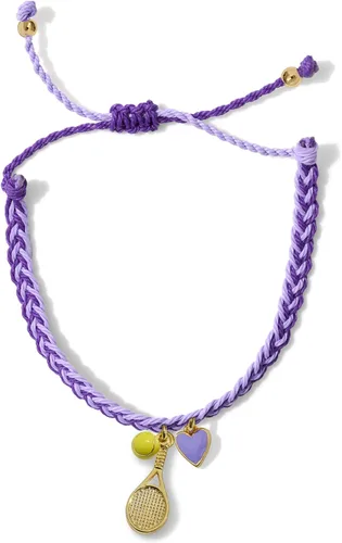 Vista 5 de GIMMEDAT Pulsera de raqueta de tenis, pulsera de oro, impermeable, ajustable, joyería de amistad, equipos de regalo