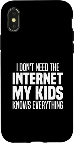 Vista 5 de I Don't Need The Internet My Kids Knows Everything - Parents Case for iPhone 17