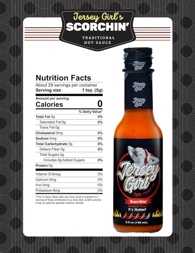 Vista 2 de Jersey Girl Hot Sauce Co Scorchin' - Salsa picante sin sal ni sodio, 5 onzas, salsa de pimienta Carolina Reaper & Dragon's Breath (paquete de 2)
