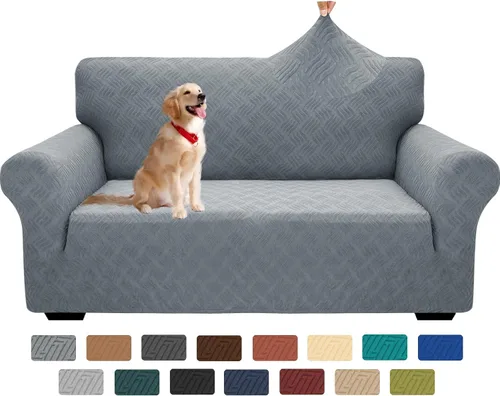 Vista 30 de YEMYHOM Funda para sofá con diseño jacquard de alta elasticidad, funda para silla de sala de estar, a prueba de mascotas, perros y gatos