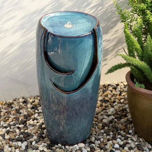 Vista 17 de Glitzhome - Fuente de agua con luz LED para exteriores