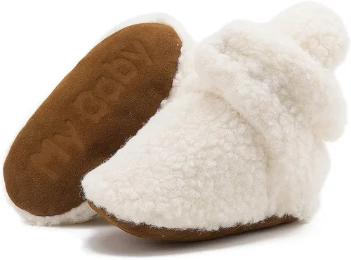 Vista 198 de Sawimlgy - Botines de algodón antideslizantes para recién nacido, con agarre, para cuna o para el invierno
