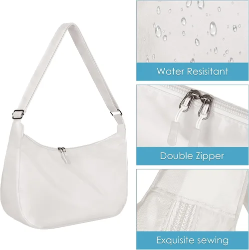 Vista 4 de MEEQUE Bolso bandolera Crescent de gran capacidad para mujer